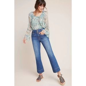 Pilcro High-Rise Cropped Flare Jeans - Petite
